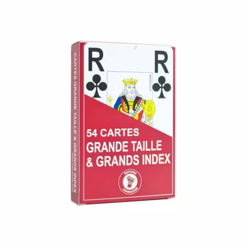 Cartes à jouer grande taille & grands index